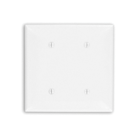 LEVITON Wallplates 2 Gang Blank Wallplate Black 80734-E